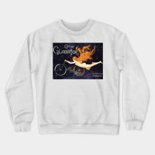 Cycles GLADIATOR Montmartre Advertisement Vintage French Art Nouveau Crewneck Sweatshirt